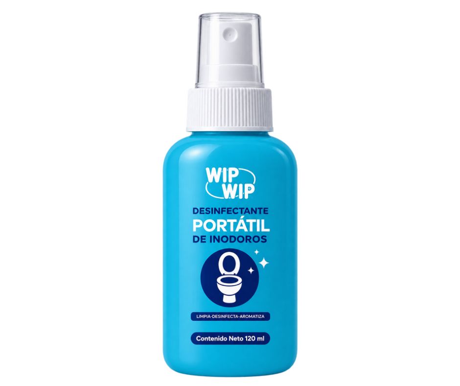 DESINFECTANTE PORTATIL DE INODOROS 120 ML ATOMIZADOR WIP WIP